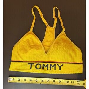 Tommy Hilfiger Sports bra Women’s size S 4-6) yellow v-neck bra
